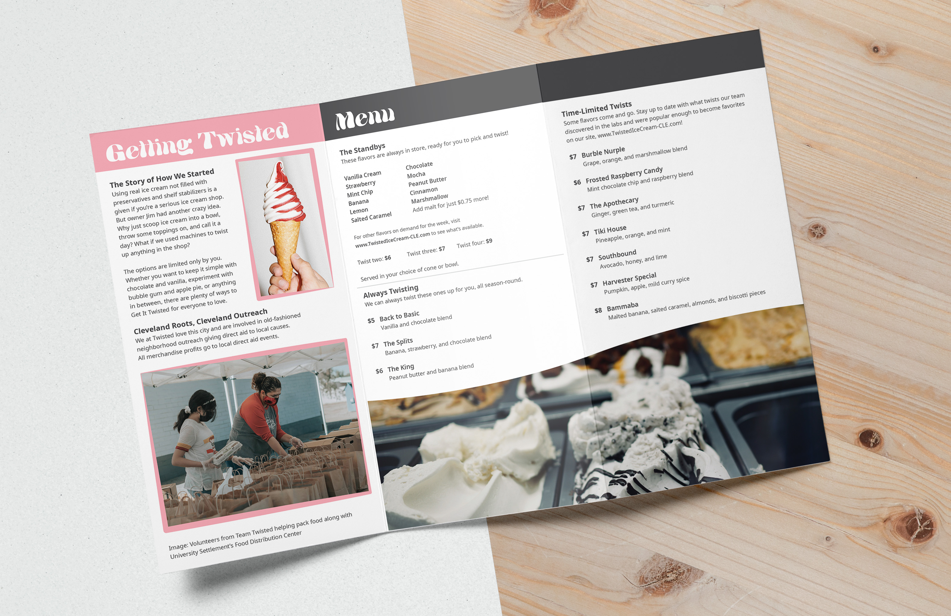 Twisted Ice Cream brochure